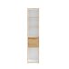 Standregal >SMARTROOM< in Weiss / Catania Eiche  - 44,4x215x42cm (BxHxT)