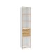 Standregal >SMARTROOM< in Weiss / Catania Eiche  - 44,4x215x42cm (BxHxT)