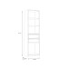 Standregal >SMARTROOM< in Weiss / Catania Eiche  - 59,4x215x42cm (BxHxT)