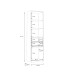 Standregal >SMARTROOM< in Weiss / Catania Eiche  - 59,4x215x42cm (BxHxT)