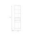 Standregal >SMARTROOM< in Weiss / Catania Eiche  - 59,4x215x42cm (BxHxT)