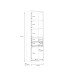 Standregal >SMARTROOM< in Weiss / Catania Eiche  - 59,4x215x42cm (BxHxT)