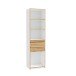 Standregal >SMARTROOM< in Weiss / Catania Eiche  - 59,4x215x42cm (BxHxT)