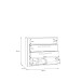 Schubkastenkommode >SURFINIO< in Grau / Catania Eiche  - 98,9x85,9x41,3 (BxHxT)