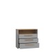 Schubkastenkommode >SURFINIO< in Grau / Catania Eiche  - 98,9x85,9x41,3 (BxHxT)