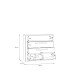 Schubkastenkommode >SURFINIO< in Grau / Catania Eiche  - 98,9x85,9x41,3 (BxHxT)