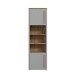 Standregal >SURFINIO< in Grau / Catania Eiche  - 58,6x194,3x41,3cm (BxHxT)
