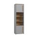 Standregal >SURFINIO< in Grau / Catania Eiche  - 58,6x194,3x41,3cm (BxHxT)