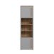 Standregal >SURFINIO< in Grau / Catania Eiche  - 58,6x194,3x41,3cm (BxHxT)
