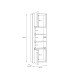 Standregal >SURFINIO< in Grau / Catania Eiche  - 58,6x194,3x41,3cm (BxHxT)