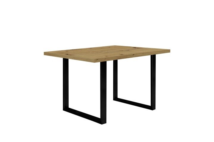 Esstisch >TABLES< in Artisan Eiche, Schwarz - 140x74,7x90cm (BxHxT)