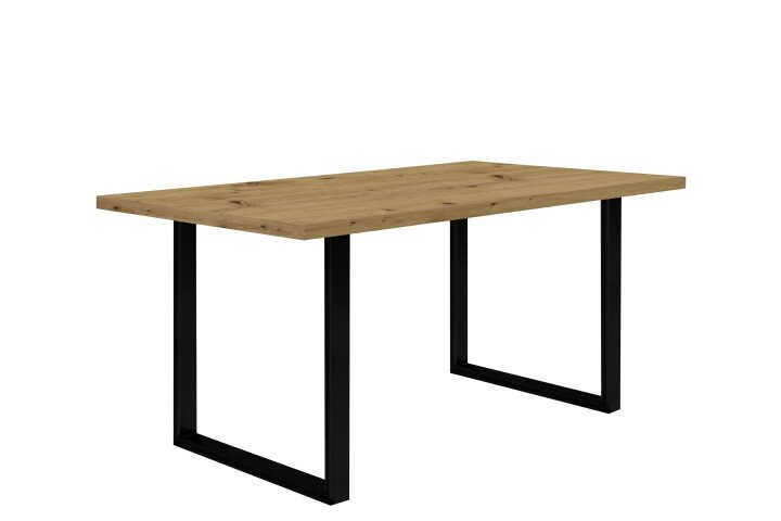 Esstisch >TABLES< in Artisan Eiche, Schwarz - 160x74,7x90cm (BxHxT)