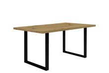 Esstisch >TABLES< in Artisan Eiche, Schwarz -...