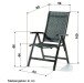 Gartenstuhl >Calvi< in Grau, Kunstfasergewebe - 69x109x63cm (BxHxT)