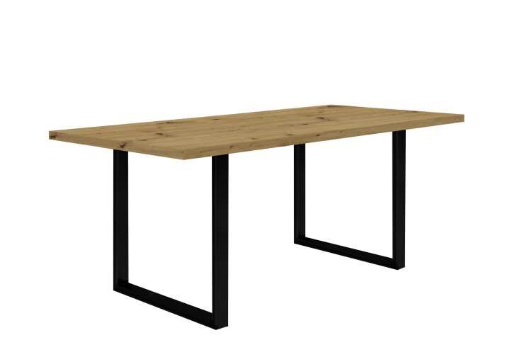 Esstisch >TABLES< in Artisan Eiche, Schwarz - 180x74,7x90cm (BxHxT)