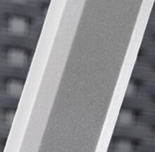 Gartenliege >Auckland< in Grau, Olefin, Polypropylen - 80x89x204cm (BxHxT)