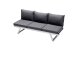 Gartenliege >Auckland< in Grau, Olefin, Polypropylen - 80x89x204cm (BxHxT)