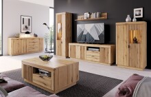Wandboard >DELAMAR< in COAST EVOKE EICHE DEKOR - 135x22x22cm (BxHxT)