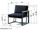 Gartenlounge-Endteil >Havanna< in Grau, Olefin,Polypropylen - 77x78,5x73 (BxHxT)