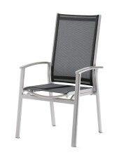 Gartensessel >Lima< in Silbergrau, Kunstfasergewebe...