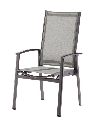 Gartensessel >Lima< in Hellgrau, Kunstfasergewebe - 63x110x64cm (BxHxT)