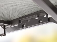 Gartensessel >Lima< in Hellgrau, Kunstfasergewebe - 63x110x64cm (BxHxT)