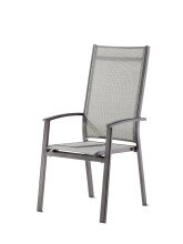 Gartenstuhl >Lima< in Eisengrau, Kunstfasergewebe -...