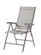 Gartenstuhl >Sirio< in Hellgrau, Kunstfasergewebe -...