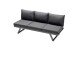 Gartenliege >Auckland< in Grau, Olefin, Polypropylen - 80x89x204cm (BxHxT)