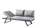 Gartenliege >Auckland< in Hellgrau, Olefin, Polypropylen - 80x89x204cm (BxHxT)