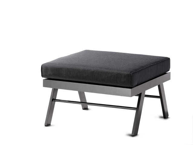 Gartenlounge-Hocker >Auckland< in Grau, Olefin, Polypropylen - 72x47x72 (BxHxT)