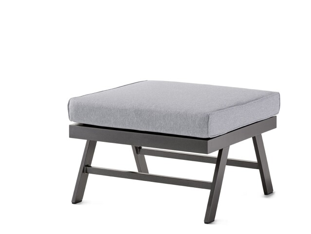 Gartenlounge-Hocker >Auckland< in Hellgrau - 72x47x72 (BxHxT)