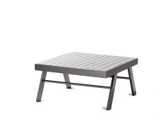 Gartenlounge-Hocker >Auckland< in Hellgrau - 72x47x72 (BxHxT)