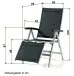 Gartenstuhl >Bodega< in Grau , Kunstfasergewebe - 95x109x62cm (BxHxT)