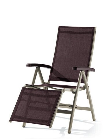 Gartenstuhl >Bodega< in Mocca, Kunstfasergewebe - 95x109x62cm (BxHxT)