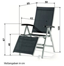 Gartenstuhl >Bodega< in Mocca, Kunstfasergewebe - 95x109x62cm (BxHxT)
