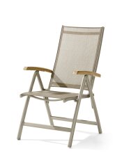 Gartenstuhl >Cadiz< in Natur , Kunstfasergewebe - 71x109x62cm (BxHxT)