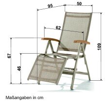 Gartenstuhl >Cadiz< in Natur , Kunstfasergewebe - 95x109x62cm (BxHxT)