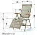 Gartenstuhl >Cadiz< in Natur , Kunstfasergewebe - 95x109x62cm (BxHxT)