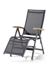 Gartensessel >Cadiz< in Grau, Kunstfasergewebe -...