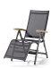 Gartensessel >Cadiz< in Grau, Kunstfasergewebe - 95x109x62cm (BxHxT)
