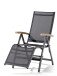 Gartensessel >Cadiz< in Grau, Kunstfasergewebe - 95x109x62cm (BxHxT)