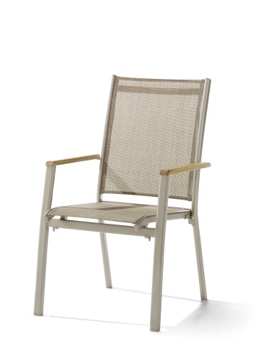 Gartenstuhl >Cadiz< in Natur , Kunstfasergewebe - 68x98x59cm (BxHxT)