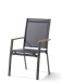 Gartenstuhl >Cadiz< in Grau, Kunstfasergewebe - 68x98x59cm (BxHxT)
