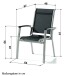 Gartenstuhl >Calvi< in Grau, Kunstfasergewebe - 67x97x64cm (BxHxT)