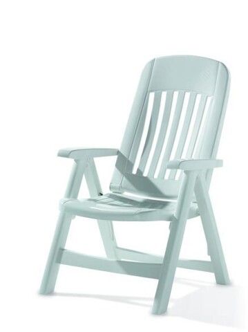 Gartenstuhl >Comtesse< in Weiß, Vollkunststoff - 66x108x63cm (BxHxT)