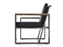 Gartensessel >Havanna< in Grau, Olefin,Polypropylen - 75x78,5x73cm (BxHxT)