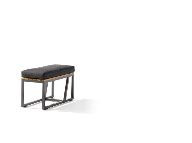 Gartenbank >Havanna< in Grau, Olefin,Polypropylen - 69x43x32cm (BxHxT)