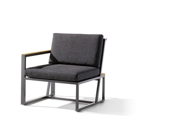 Gartenlounge-Endteil >Havanna< in Grau, Olefin,Polypropylen - 77x78,5x73 (BxHxT)