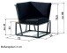 Gartenlounge-Eckteil >Havanna< in Grau, Olefin,Polypropylen - 73x78,5x73 (BxHxT)